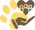Hand with heart and paw print