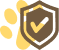 Shield with paw print